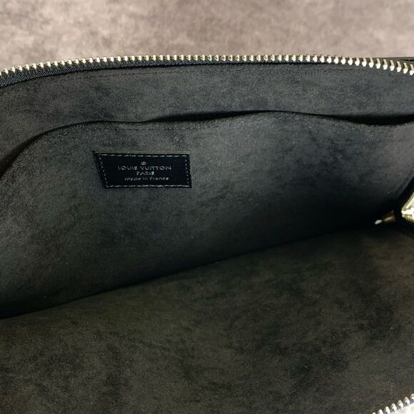 Louis Vuitton Black Pochette Jules Nomad Clutch Case Calf Noir NEW - Picture 8 of 12